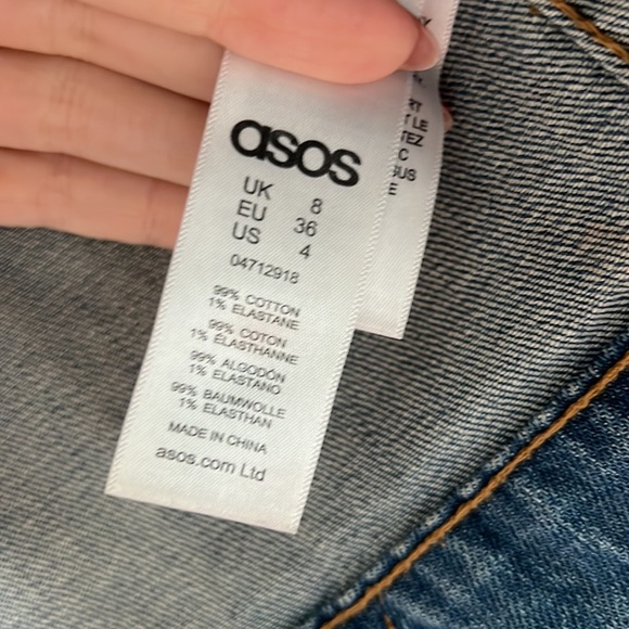 ASOS cropped denim jacket size US4 - Picture 4 of 5